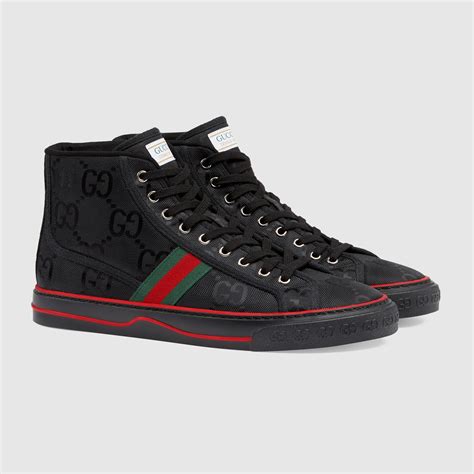 gucci high top trainers canvas|gucci high top sneakers men.